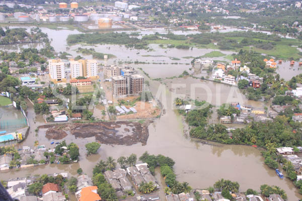 SLAF Conducted Helicopter Recce To Assess Flood Damage and Assistance