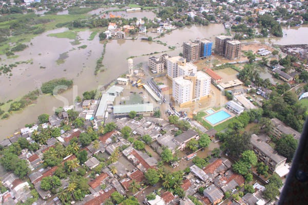 SLAF Conducted Helicopter Recce To Assess Flood Damage and Assistance