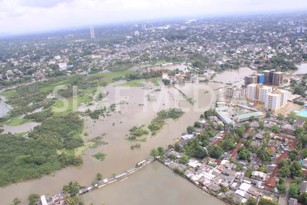 SLAF Conducted Helicopter Recce To Assess Flood Damage and Assistance