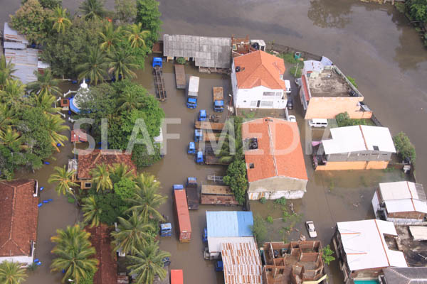SLAF Conducted Helicopter Recce To Assess Flood Damage and Assistance