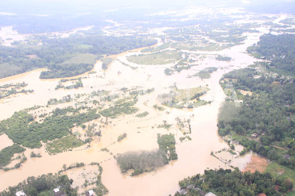 SLAF Conducted Helicopter Recce To Assess Flood Damage and Assistance
