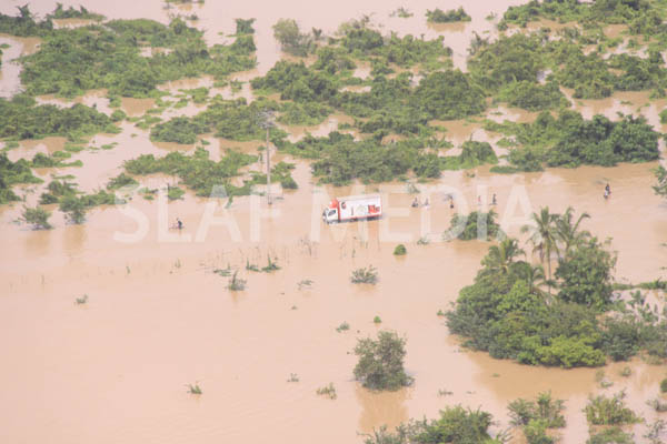 SLAF Conducted Helicopter Recce To Assess Flood Damage and Assistance