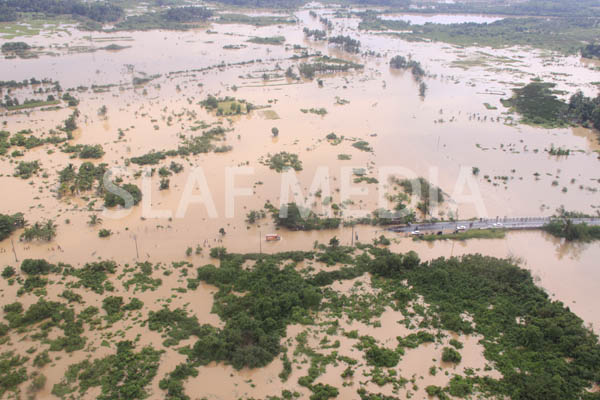 SLAF Conducted Helicopter Recce To Assess Flood Damage and Assistance