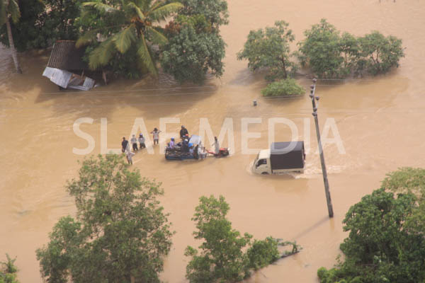 SLAF Conducted Helicopter Recce To Assess Flood Damage and Assistance