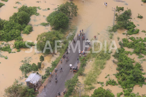 SLAF Conducted Helicopter Recce To Assess Flood Damage and Assistance