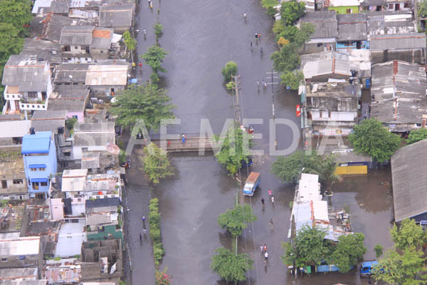 SLAF Conducted Helicopter Recce To Assess Flood Damage and Assistance