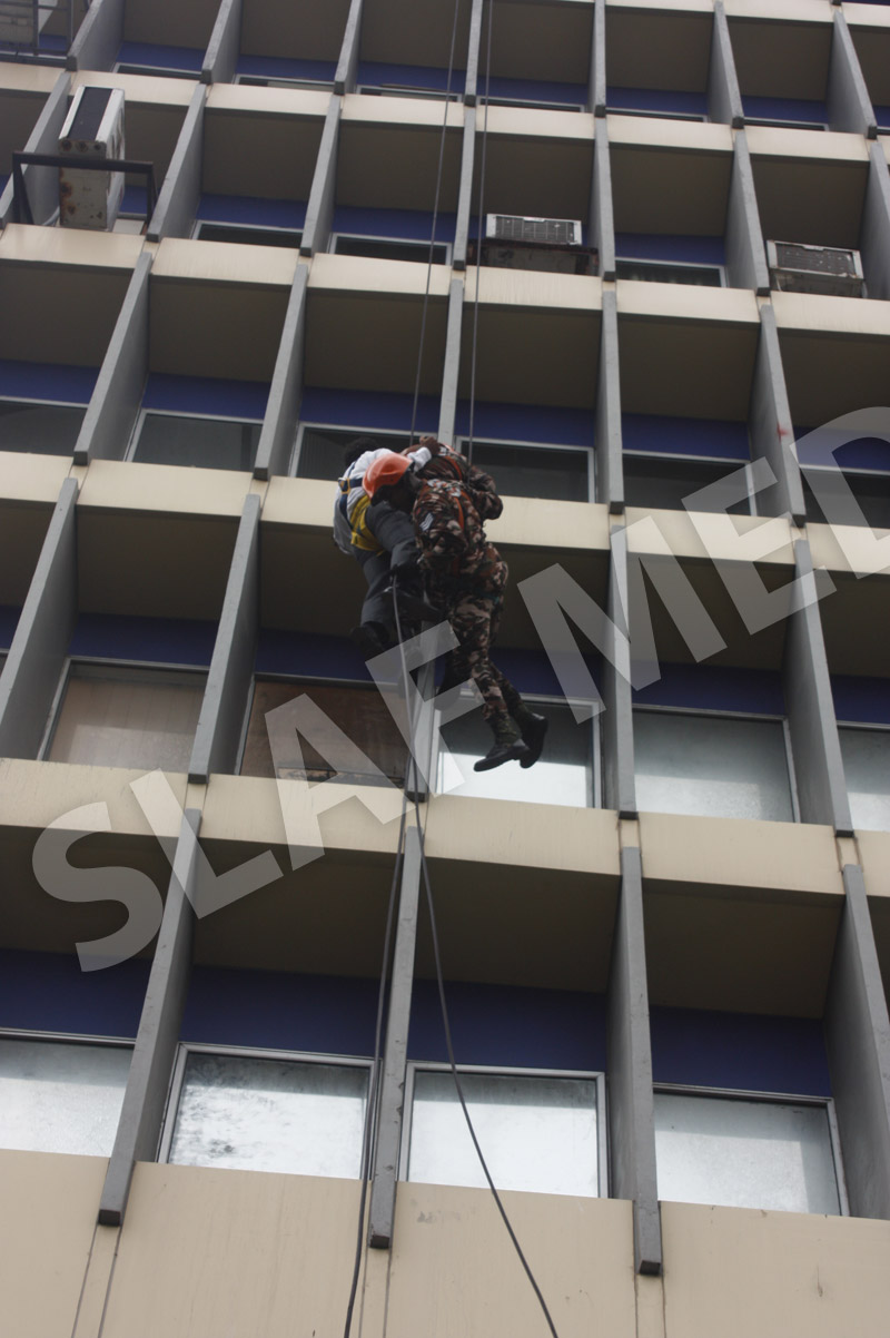 SLAF FIRE FIGHTERS Carry Out Fire Evacuation drill SLAF FIRE FIGHTERS Carry Out Fire Evacuation drill