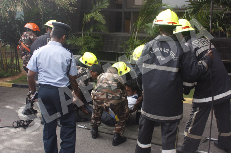 SLAF FIRE FIGHTERS Carry Out Fire Evacuation drill SLAF FIRE FIGHTERS Carry Out Fire Evacuation drill