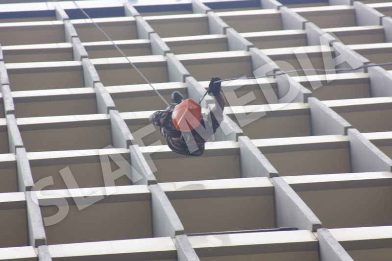 SLAF FIRE FIGHTERS Carry Out Fire Evacuation drill SLAF FIRE FIGHTERS Carry Out Fire Evacuation drill