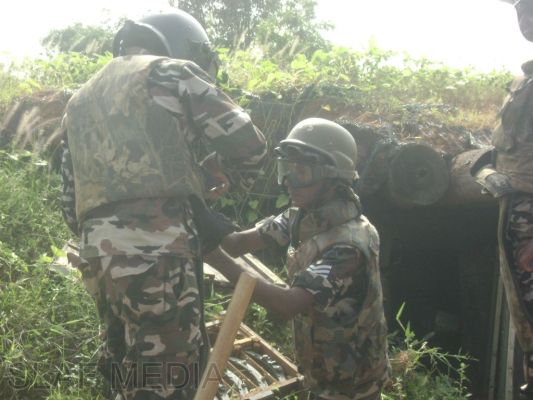 SLAF Recovers a Hidden Stock of Munitions and a Weapon