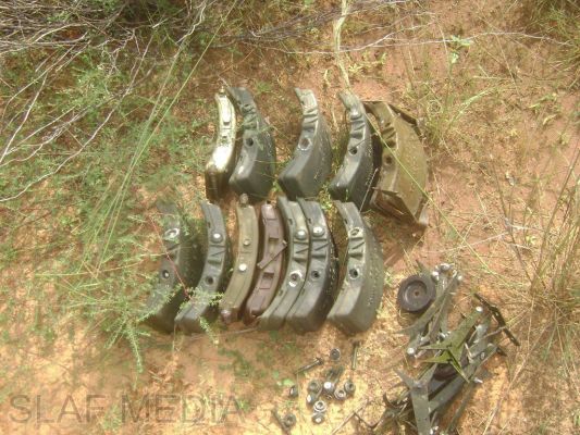SLAF Recovers a Hidden Stock of Munitions and a Weapon