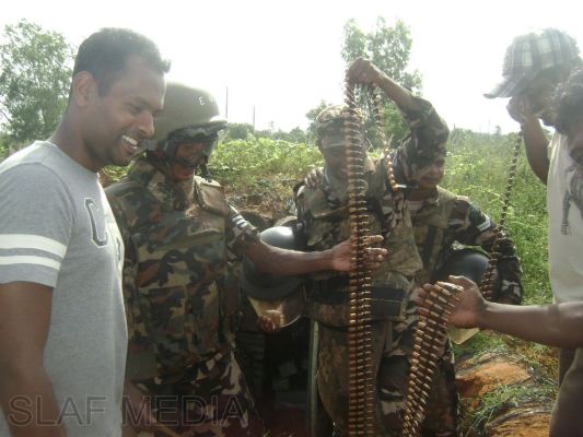 SLAF Recovers a Hidden Stock of Munitions and a Weapon
