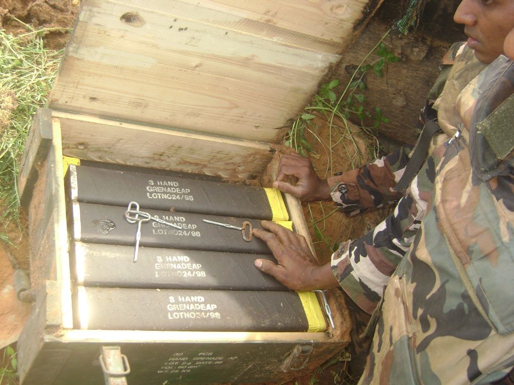 SLAF Recovers a Hidden Stock of Munitions and a Weapon