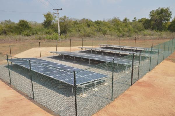 Newly constructed Solar power plant at SLAF Station Palavi