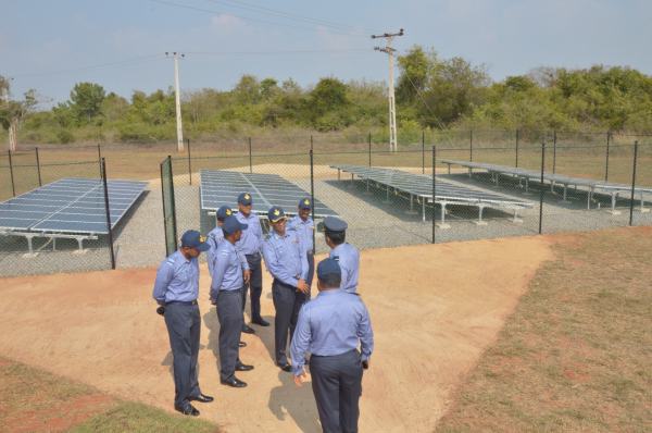 Newly constructed Solar power plant at SLAF Station Palavi
