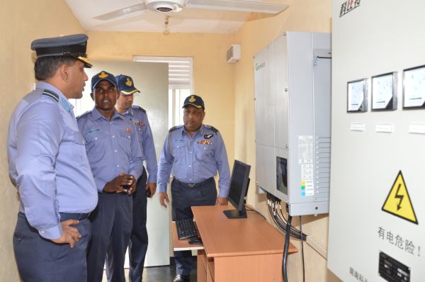 Newly constructed Solar power plant at SLAF Station Palavi