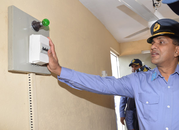 Newly constructed Solar power plant at SLAF Station Palavi