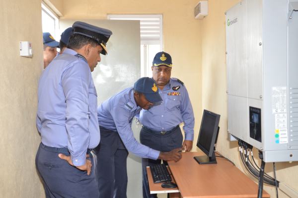 Newly constructed Solar power plant at SLAF Station Palavi