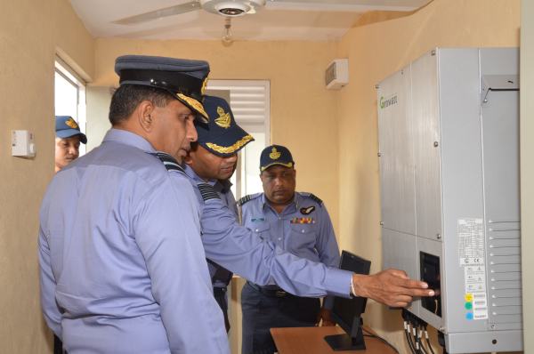 Newly constructed Solar power plant at SLAF Station Palavi