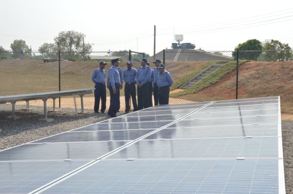 Newly constructed Solar power plant at SLAF Station Palavi