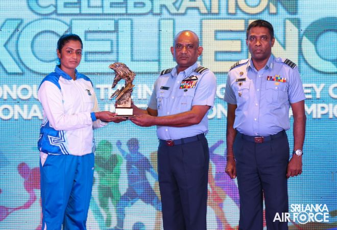 OUTSTANDING SPORTS ACHIEVERS FELICITATED BY THE AIR CHIEF