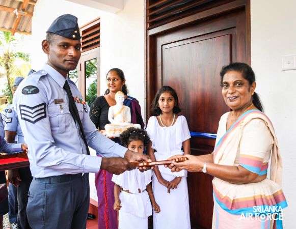 SLAF SEVA VANITHA UNIT CONDUCTS A HOUSEWARMING CEREMONY