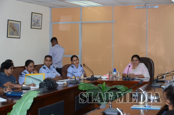 The Chairperson SLAF Seva Vanitha Unit Addresses the Seva Vanitha Officer I/Cs