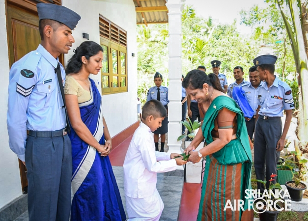 SLAF SEVA VANITHA UNIT CONDUCTS A HOUSEWARMING CEREMONY
