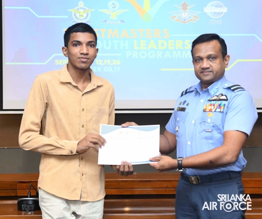 SRI LANKA AIR FORCE SEVA VANITHA UNIT CONCLUDES YOUTH LEADERSHIP PROGRAMME