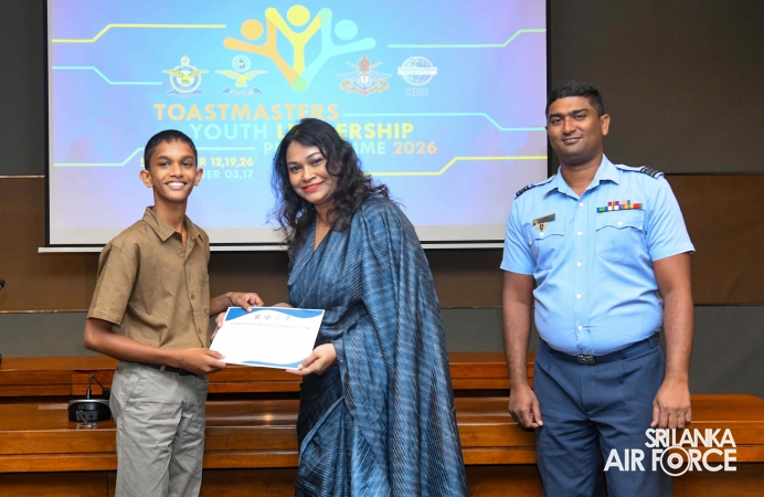 SRI LANKA AIR FORCE SEVA VANITHA UNIT CONCLUDES YOUTH LEADERSHIP PROGRAMME