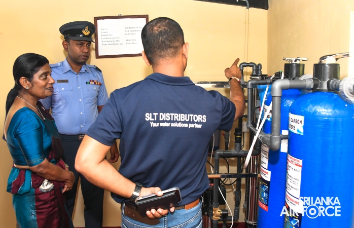 CHAIRPERSON
DECLARED OPEN THE REVERSE OSMOSIS (RO) WATER TREATMENT PLANT OF SLAF
BASE VAVUNIYA