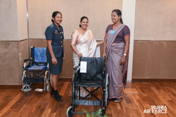 SLAF SEVA VANITHA UNIT DONATES MOBILITY AIDS TO SUPPORT SLAF PERSONNEL