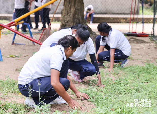 SEVA VANITHA UNIT OF SLAF BASE KATUNAYAKE CONDUCTS SHRAMADANA CAMPAIGN AND HEALTH AWARENESS PROGRAMME