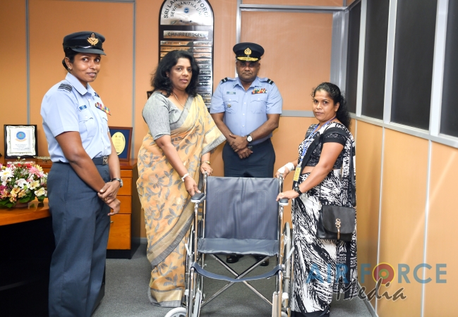 Donation of Wheel Chairs by SLAF Seva Vanitha Unit