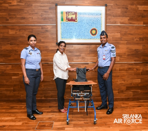 SLAF SEVA VANITHA UNIT DONATES WHEEL CHAIRS TO DESERVING FAMILY MEMBERS OF SERVICE AND KIA PERSONNEL