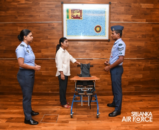 SLAF SEVA VANITHA UNIT DONATES WHEEL CHAIRS TO DESERVING FAMILY MEMBERS OF SERVICE AND KIA PERSONNEL
