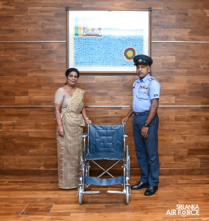 SLAF SEVA VANITHA UNIT DONATES WHEEL-CHAIRS TO DESERVING FAMILY MEMBERS OF SERVICE PERSONNEL