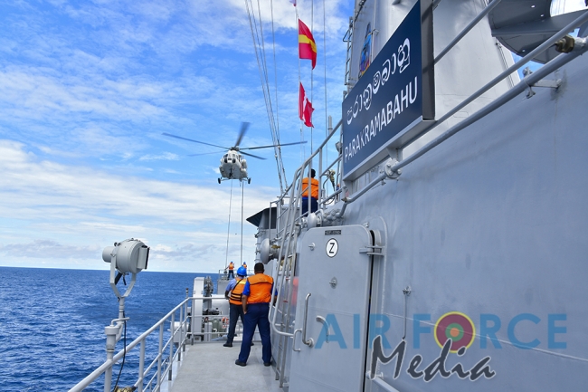 'Tuskers of the Sky' Conducts Maritime Search and Rescue Operation with Sri Lanka Navy