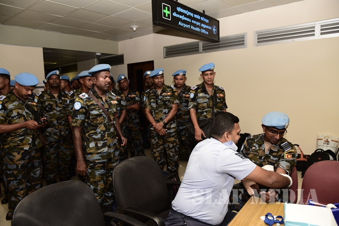 SLAF Personnel of UNPK HELI-DEPLOYMENT (MINUSCA) Return to Sri Lanka