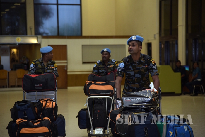 SLAF Personnel of UNPK HELI-DEPLOYMENT (MINUSCA) Return to Sri Lanka