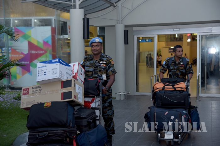 SLAF Personnel of UNPK HELI-DEPLOYMENT (MINUSCA) Return to Sri Lanka