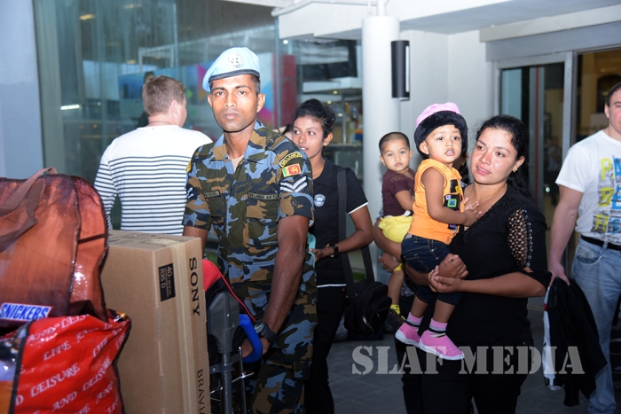 SLAF Personnel of UNPK HELI-DEPLOYMENT (MINUSCA) Return to Sri Lanka