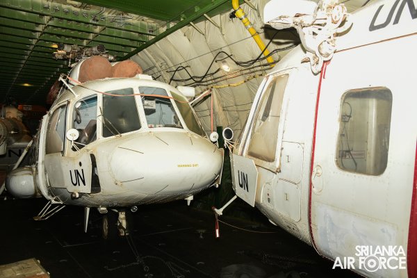 SRI LANKA AVIATION CONTINGENT MINUSCA ROTATES MI-17 HELICOPTERS