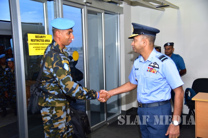 SLAF Personnel of UNPK HELI-DEPLOYMENT (MINUSCA) Return to Sri Lanka