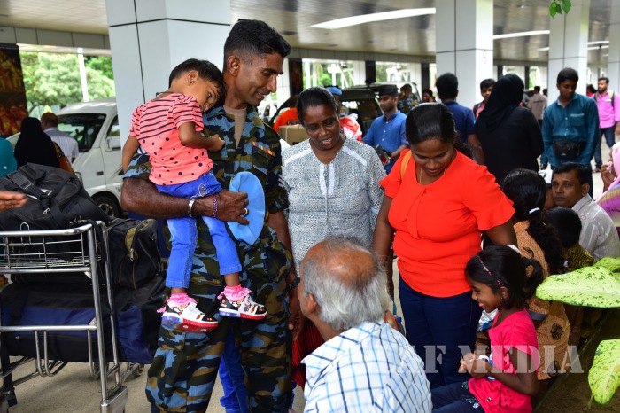 SLAF Personnel of UNPK HELI-DEPLOYMENT (MINUSCA) Return to Sri Lanka