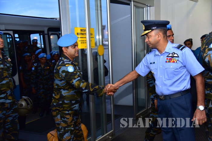 SLAF Personnel of UNPK HELI-DEPLOYMENT (MINUSCA) Return to Sri Lanka