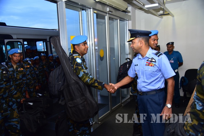 SLAF Personnel of UNPK HELI-DEPLOYMENT (MINUSCA) Return to Sri Lanka