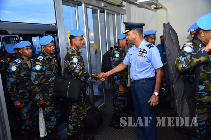 SLAF Personnel of UNPK HELI-DEPLOYMENT (MINUSCA) Return to Sri Lanka