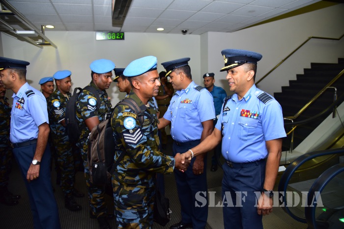 SLAF Personnel of UNPK HELI-DEPLOYMENT (MINUSCA) Return to Sri Lanka