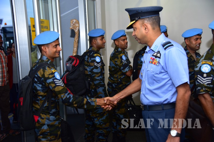 SLAF Personnel of UNPK HELI-DEPLOYMENT (MINUSCA) Return to Sri Lanka